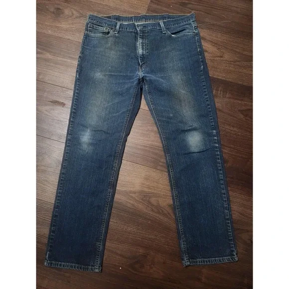 Levis 541 Jeans Mens Blue Medium Wash Athletic Straight Leg Denim Fits 42x29 - Picture 1 of 8